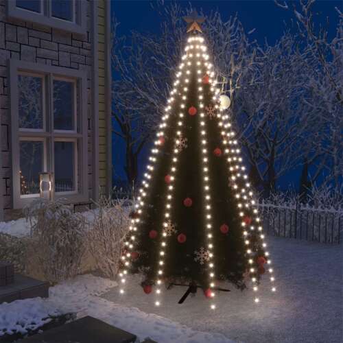 vidaXL karácsonyfa-fényháló 300 hideg fehér LED-del 300 cm 36603047