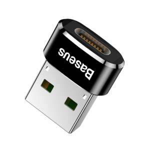 Baseus Type-C/USB átalakító adapter 3A - Fekete