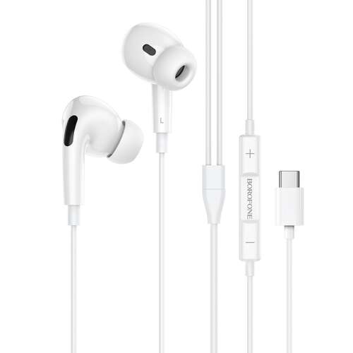 Borofone USB-C vezetékes Fülhallgató/headset BM30 Pro #fehér 36615553