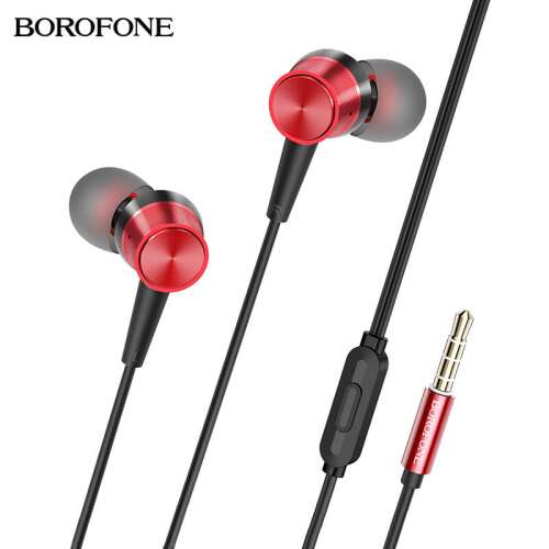Borofone Revering vezetékes fülhallgató/headset BM52 - Fekete/Piros 36615658