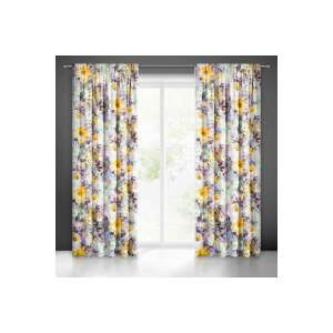 Amelie Virágmintás Bársony Sötétítő Függöny - Bézs - 140x270 cm