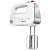 MPM MMR-19 500W Hand Mixer in silver and white with whisk attachments