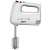 MPM MMR-19 500W Hand Mixer in silver and white with whisk attachments