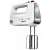 MPM MMR-19 500W Hand Mixer in silver and white with whisk attachments