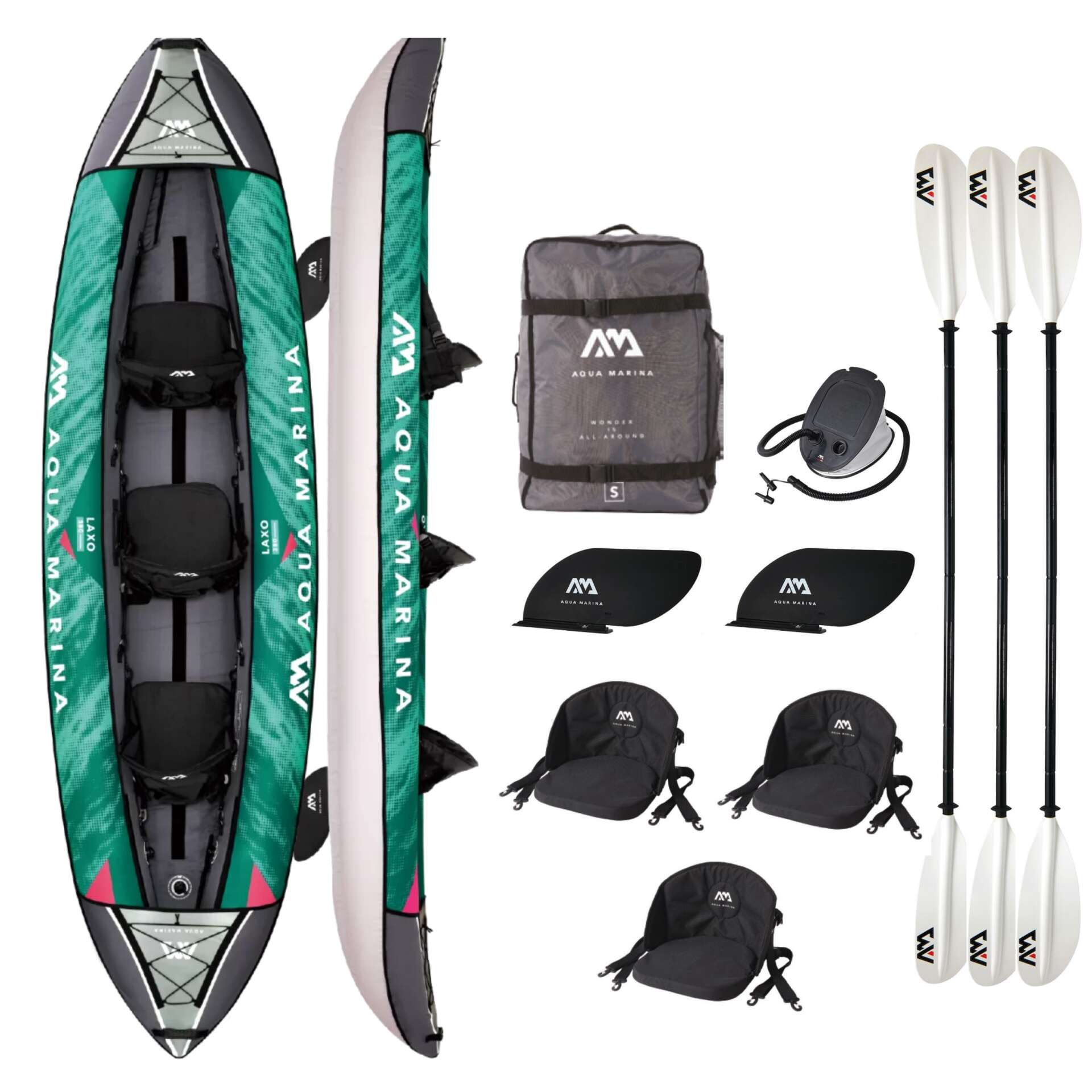 Aqua Marina Laxo háromszemélyes Kajak kiegészítőkkel 380cm