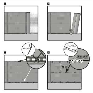 Árnyékoló háló Extranet 1.5x10 m barna 80%, 90G/M2