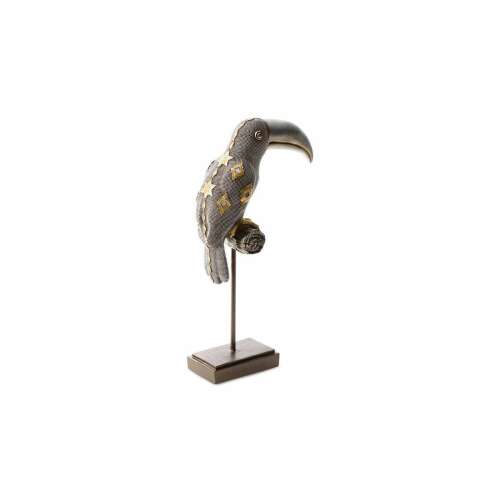 Kali tukán figura Ezüst/arany 23x12x41 cm