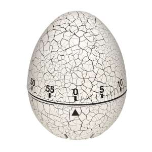 Бял кухненски таймер с форма на яйце, 60 минути механичен таймер - Кухненски таймер