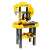 Yellow and gray toy workbench with tools, playset for kids, pretend play, construction toys