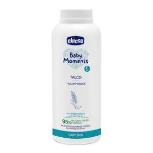 Praf de talc Chicco Baby Moments, 150gr, cu amidon de orez, 0+ luni, testat dermatologic - Loțiuni de corp și produse cosmetice pentru bebeluși