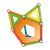 Geomag Supercolor Panels magnetic construction toy, colorful geometric shapes