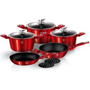 Berlinger Haus Burgundy Metallic Line 10 részes edénykészlet, lábasok, serpenyők és fedők - Berlinger Haus Edénykészlet