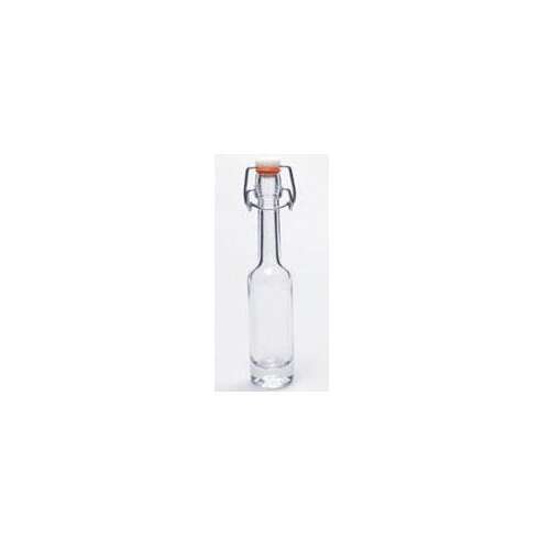 Clear glass bottle with hinged lid, 40ml