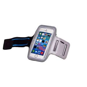 Felkarra erősíthető mobiltelefon tok sportoláshoz (szürke színben)