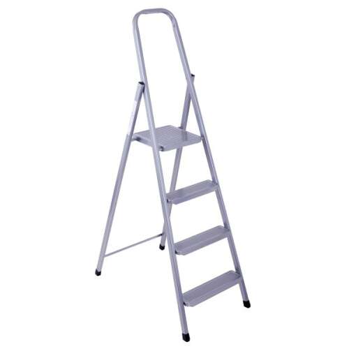 Scară metalică cu 4 trepte, capacitate de încărcare de 150 kg, ușor de depozitat