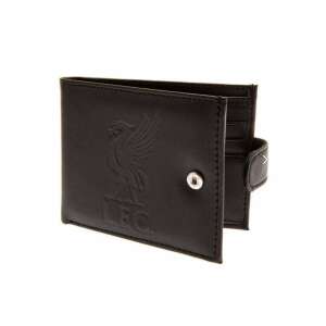 Liverpool FC bőr pénztárca dombornyomott logóval, fekete - Férfi pénztárca