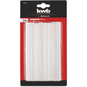 24 pack of KWB glue sticks for Einhell glue guns, 11mm diameter, 150mm long - Einhell