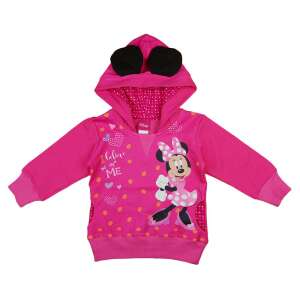 Kapucnis lány pulóver Minnie egér mintával - 122-es méret 36852423 "Minnie"  Gyerek pulóverek, kardigánok
