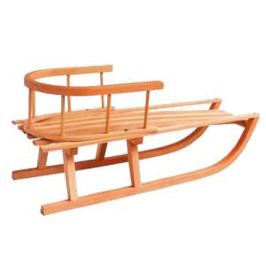 Wooden Sled with Backrest - Super Quality and Comfort for Kids and Adults