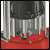 Einhell GE-SP 4390 LL ECO Tauchpumpe, rot und schwarz, Nahaufnahme des Laufrads