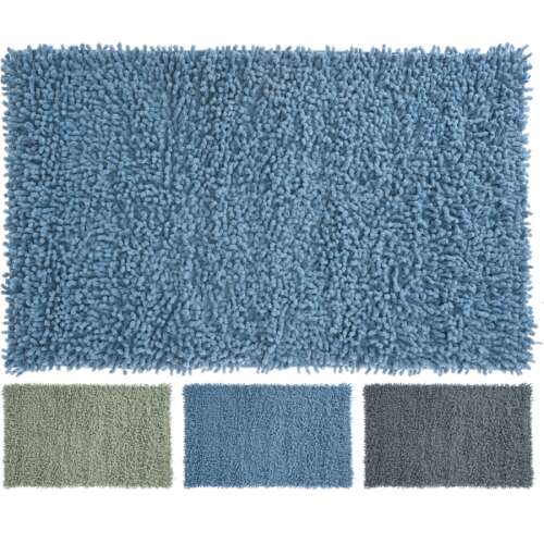 Shaggy fürdőszoba szőnyeg, 100% pamut, 75 x 45 cm, olaj kék 37128792