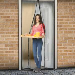 Mágneses Szúnyogháló - Ajtóra - 100x210 cm - Fekete