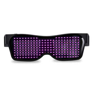 Parti szemüveg, világító szemüveg, LED kijelzős szemüveg - Pink 51355613 