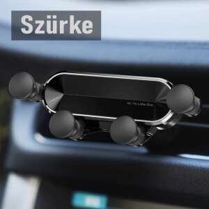 Gray car phone holder for air vent, gravity phone holder, extended design - Car Phone Holder