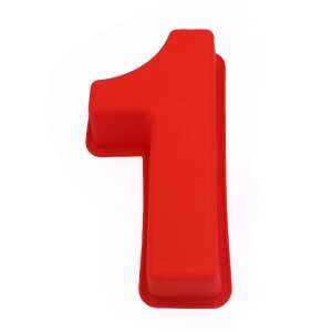 Red silicone cake mold shaped like the number 1 - Cookware & bakeware