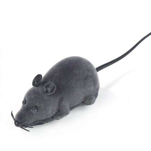 Jucărie pentru pisici, jucărie pentru șoareci, șoarece de control de la distanță - - Gri cu urechi negre