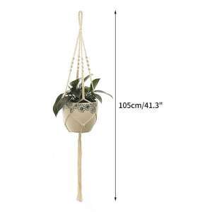Macrame plant hanger, boho style, 105cm long, for indoor or outdoor use - Flower pot