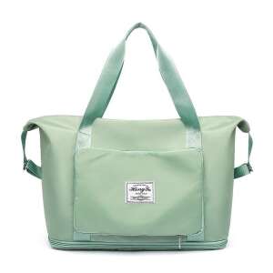 Green foldable waterproof travel bag, perfect for gym, school or weekend trips - Handbag