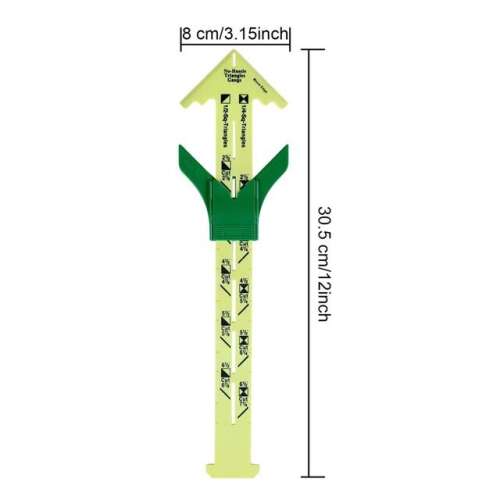 5-in-1 Multifunktionslineal, Grün und Gelb, zum Zeichnen, Messen und Basteln