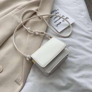 White crossbody bag, small shoulder bag for women, casual style - Handbag