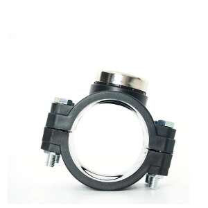 Clema pentru țevi de 25 mm pentru conectarea conductelor de apă, din oțel inoxidabil și plastic, ușor de instalat - Fântâni și robinete de grădină