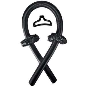 Heatless hair curler set, black, includes 2 hair scrunchies and a hair clip - Hair curler