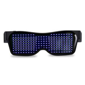 Parti szemüveg, világító szemüveg, LED kijelzős szemüveg - Kék 51326641 