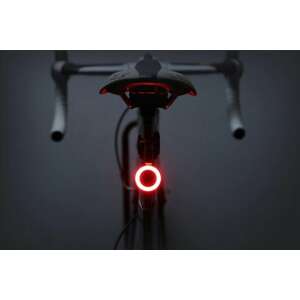 Red LED bicycle tail light, round shape, visible from 200 meters - Bicycle Light