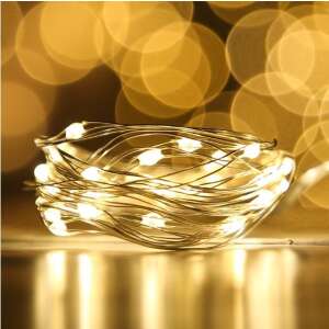 Luminițe LED decorative cu lumină albă caldă, 2 metri lungime, perfecte pentru decorațiuni de Crăciun - Nonbrand Ghirlande luminoase