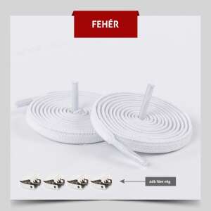 Șireturi albe fără noduri cu capete metalice - Șireturi