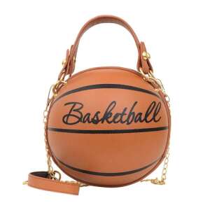 Orange basketball shaped handbag with chain strap - Handbag