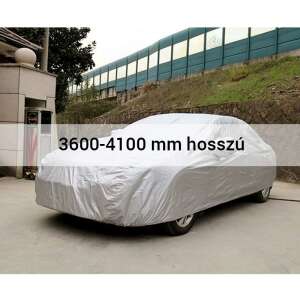 Silver car cover for all seasons, protects against UV rays, frost, ice, leaves, bird droppings, snow, 3600-4100 mm long - Tarpaulin