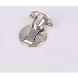 Silver magnetic door stop, stainless steel, modern design, easy installation - Open shutter