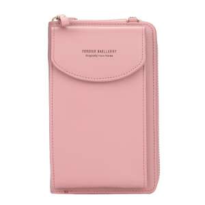 Forever Baellerry pink crossbody phone bag with zipper closure - Handbag