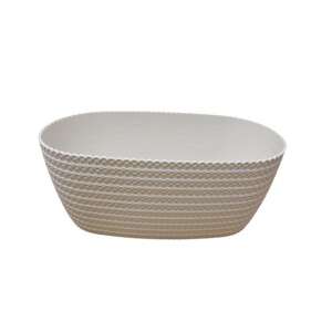 Virágláda, 38 cm, fehér, fonott 36877218 - Virágláda