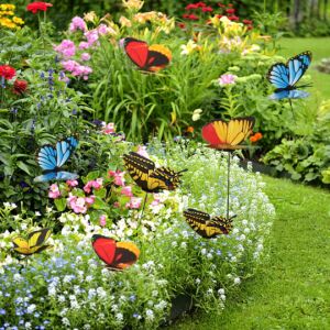 Kerti Pillangó 50-piece set in garden, colorful butterfly garden decorations - Decoration