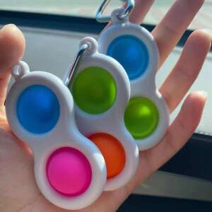Pop It keychain, stress relief toy, fidget toy, keychain, anxiety relief, pop it keychain, pop it fidget, pop it, fidget, keychain, pop it keychain, pop it fidget, pop it, fidget, keychain - Keychain