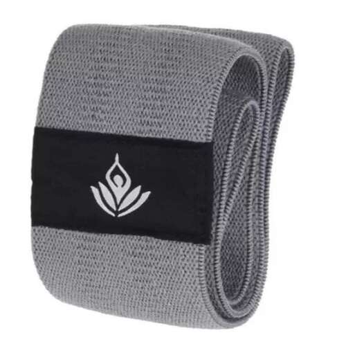 Szürke jógakötél, 36x7,8 cm, nyújtáshoz és mély mozdulatokhoz