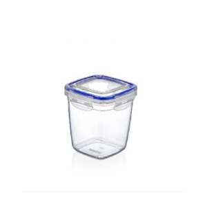 Tároló doboz szögletes patentzáras tetővel 575 ml átlátszó 36877625 - Dünya