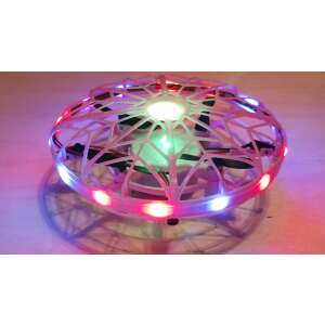 Różowy dron UFO z lampkami LED, 5 czujnikami, ZMR-DR-8-3 - Dron